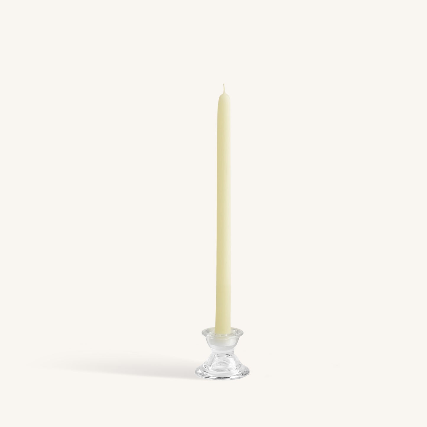 White beeswax taper candle, 14 inch, pack of 2