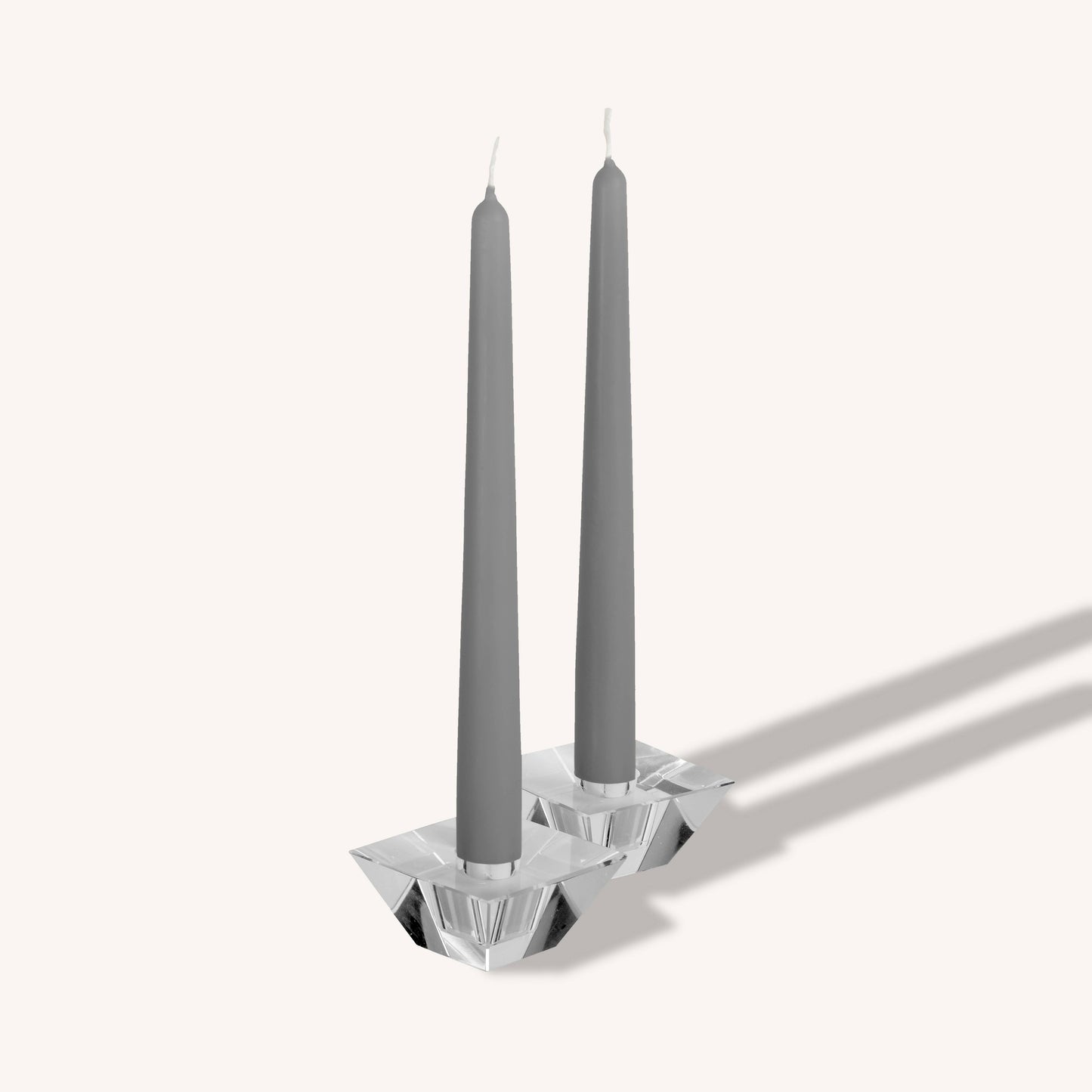 Grey Taper Candles - 12 Inch - 12 Pack