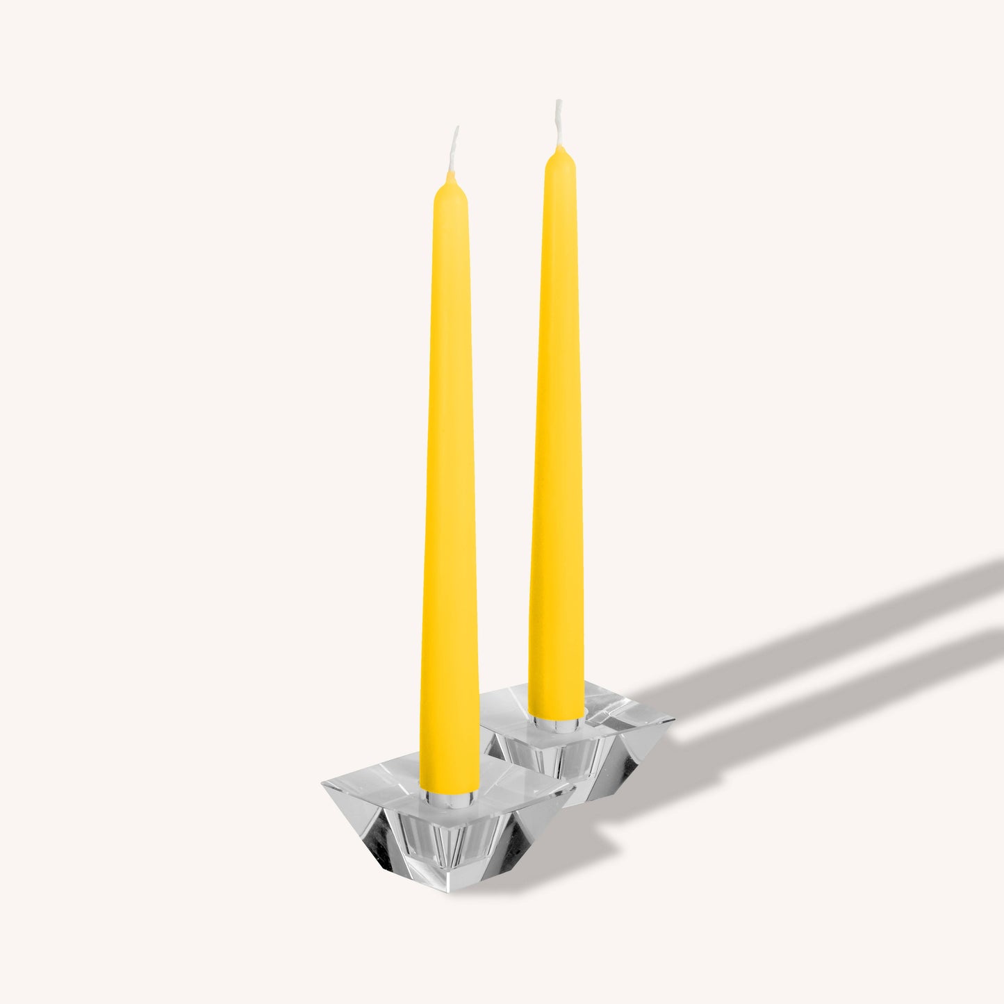 Yellow Taper Candles - 10 Inch - 12 Pack