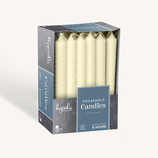 Ivory Household Candles - 6 Hour - 36 Pack
