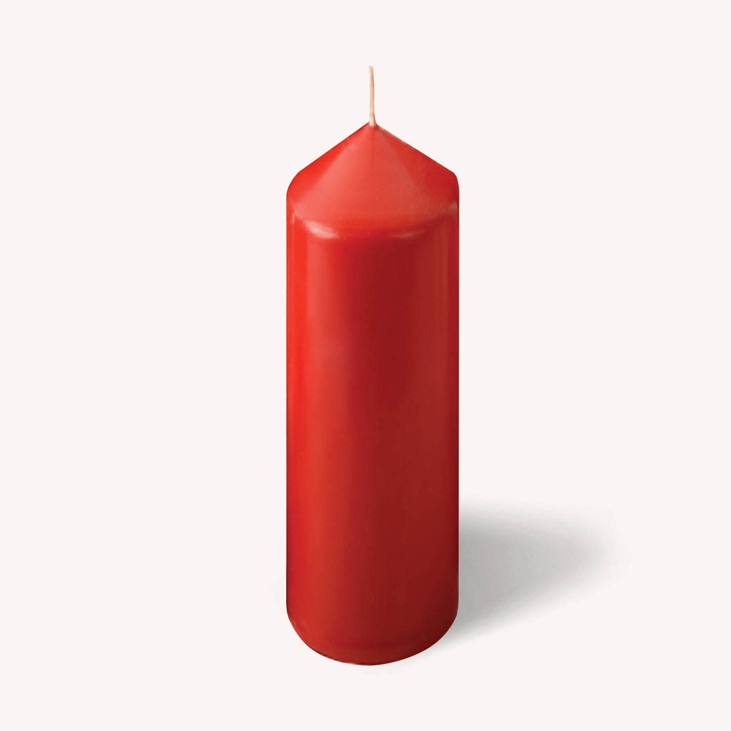 Red Pillar Candles - 2" x 9" - 4 Pack