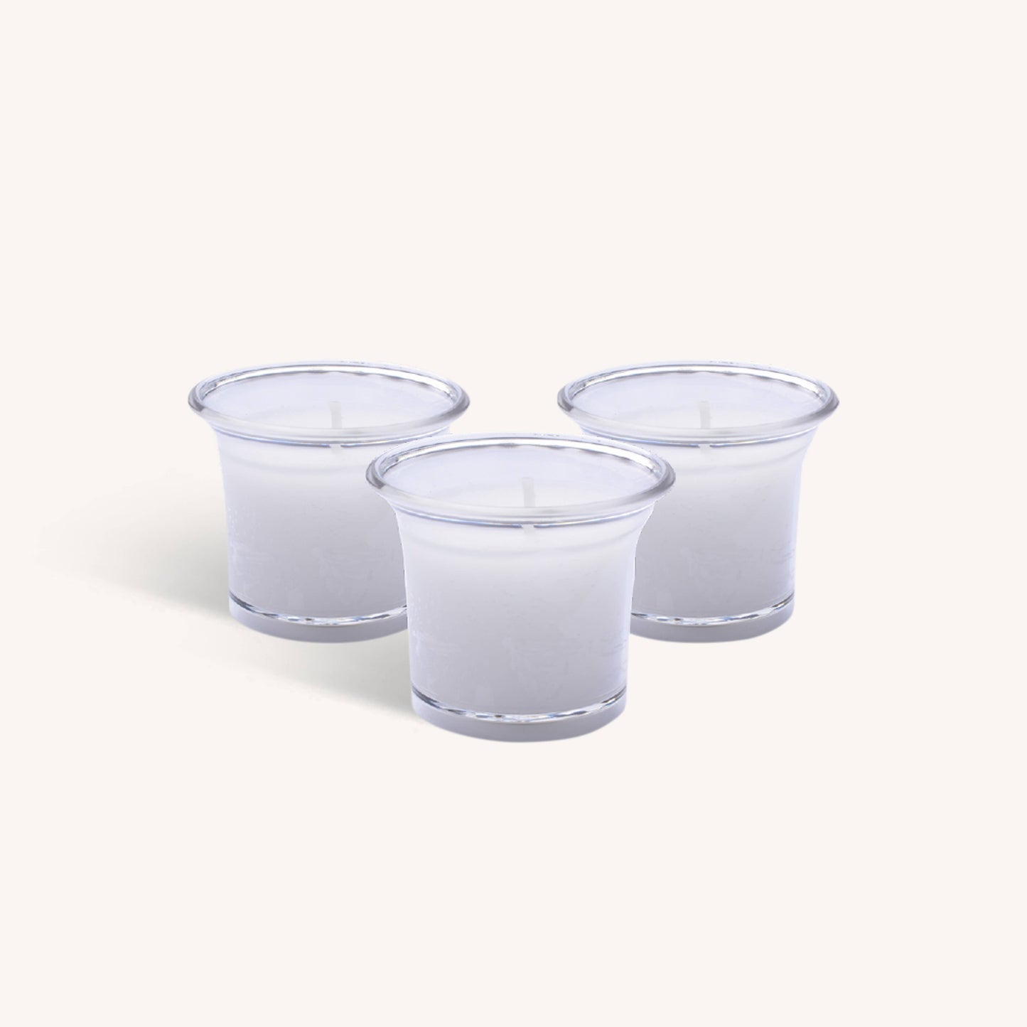Votive Candles in Clear Plastic Cups - 12 Hours - 12 Pack