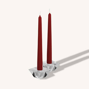 Burgundy Taper Candles - 12 Inch - 4 Pack