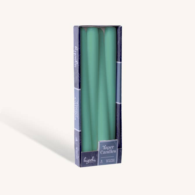 Emerald Taper Candles - 12 Inch - 4 Pack