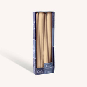 Metallic Antique Gold Taper Candles - 12 Inch - 4 Pack