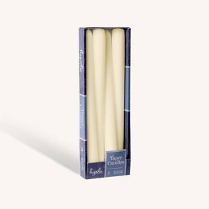 Wool White Taper Candles - 10 Inch - 4 Pack