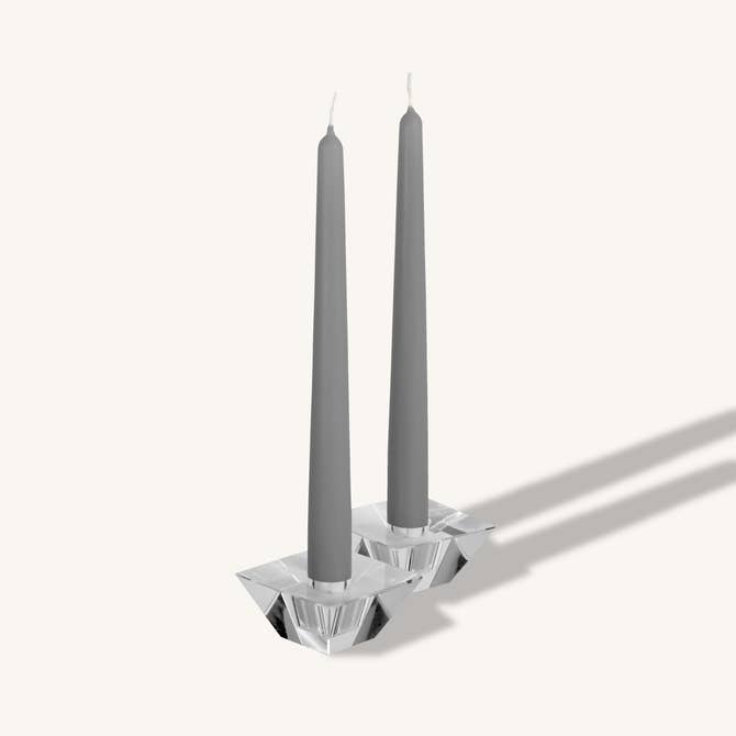 Dark Grey Taper Candles - 10 Inch - 4 Pack