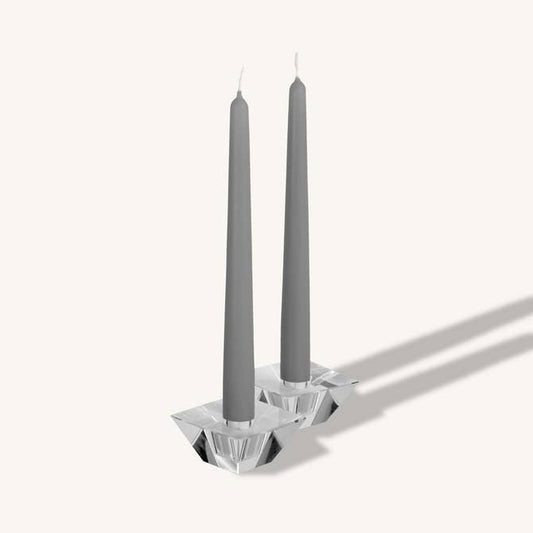 Dark Grey Taper Candles - 10 Inch - 4 Pack