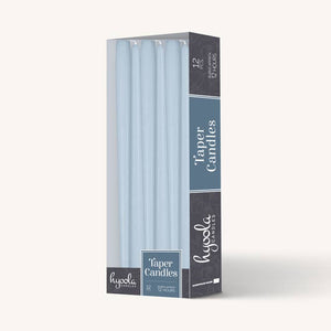 Ice Blue Taper Candles - 14 Inch - 12 Pack