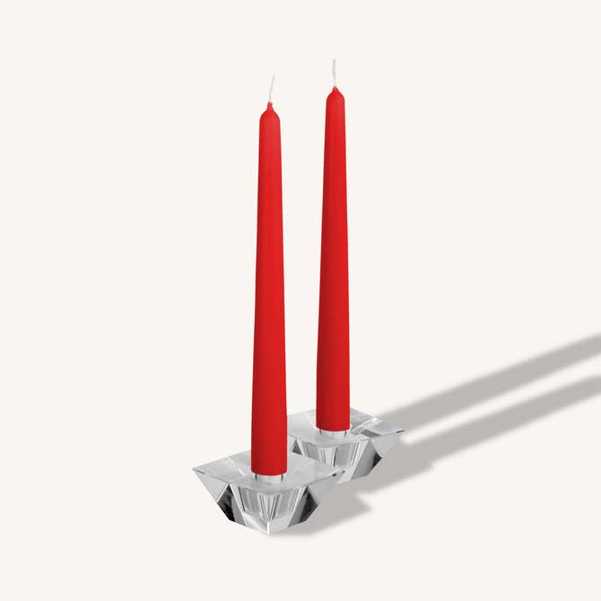 Cherry Red Taper Candles - 12 Inch - 4 Pack