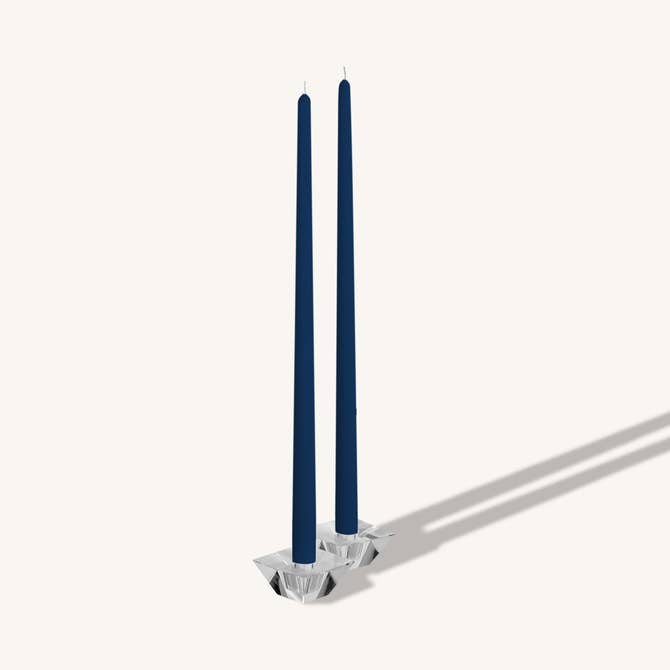 Midnight blue giant taper candle, 20 inch, pack of 8