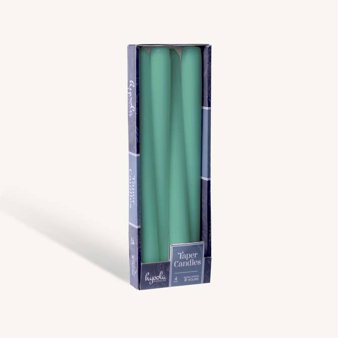 Emerald Taper Candles - 10 Inch - 4 Pack