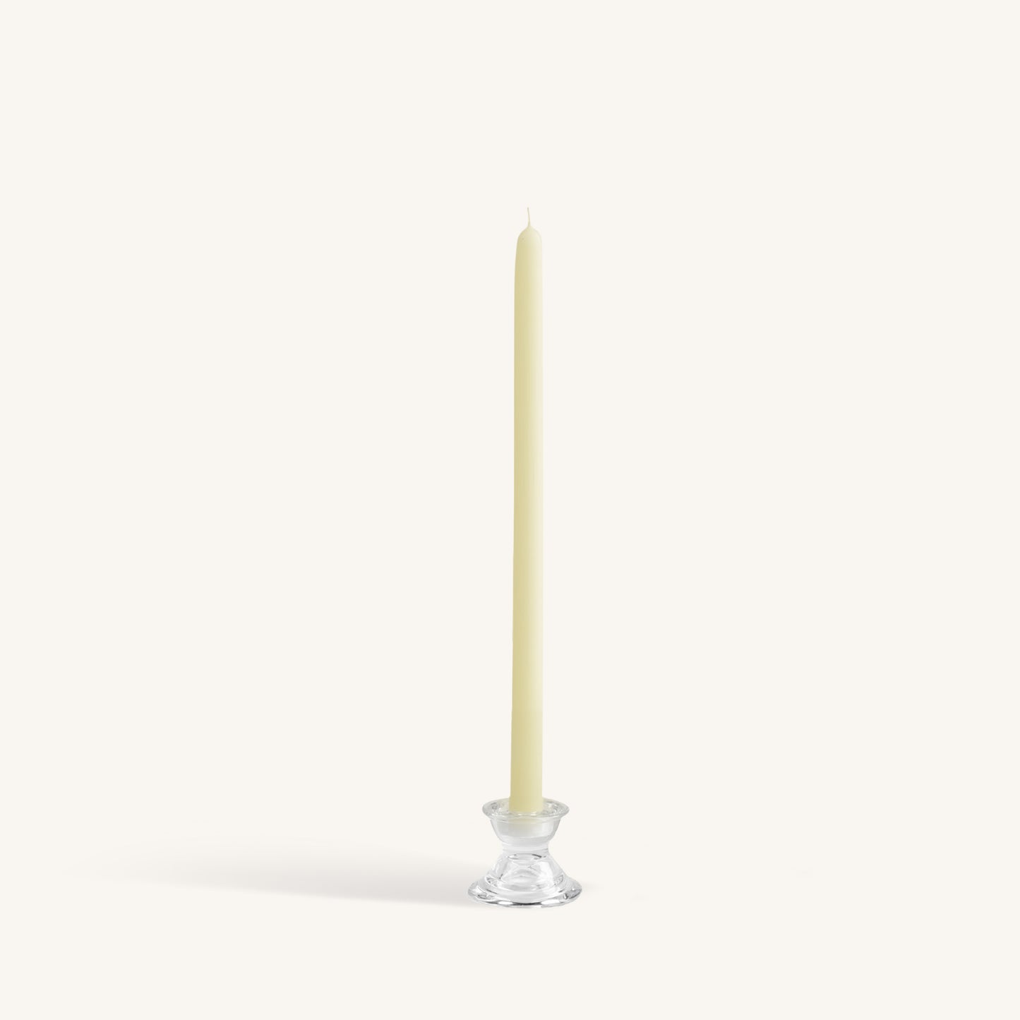 White beeswax taper candle, 16 inch, pack of 2