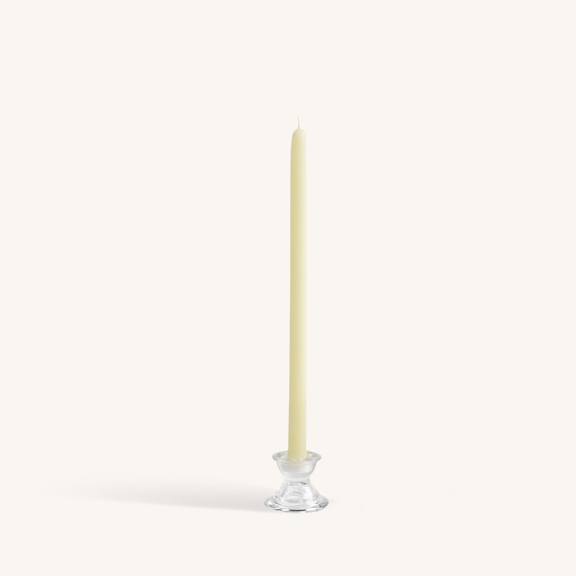 White beeswax taper candle, 16 inch, pack of 2