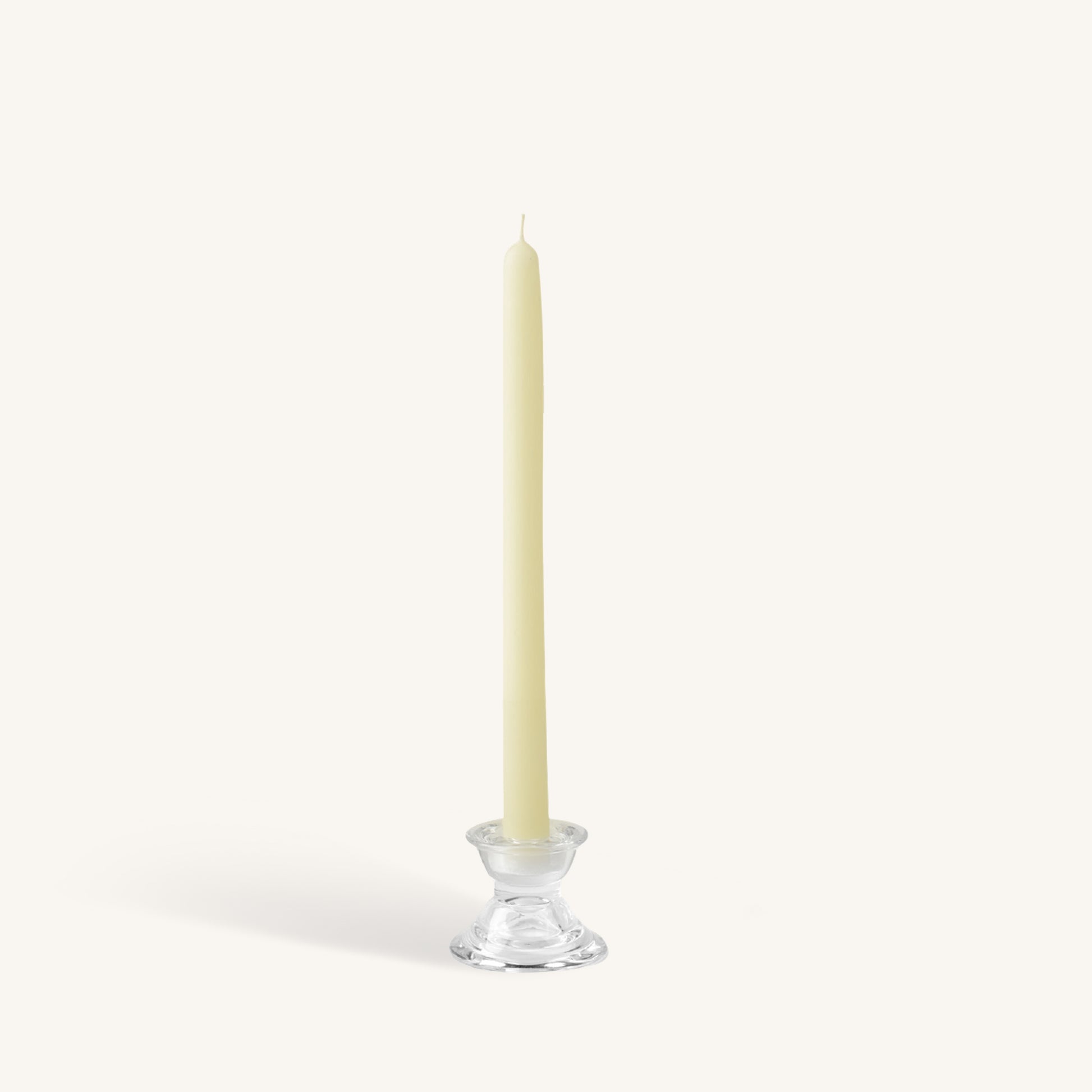 White beeswax taper candle, 12 inch, pack of 4