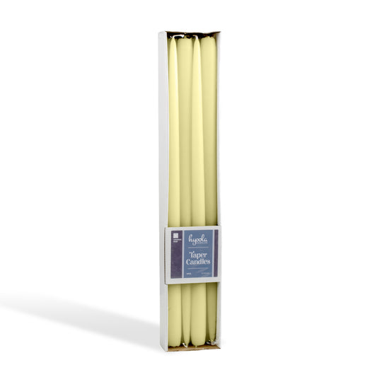Ivory giant taper candle, 16 inch, pack of 8