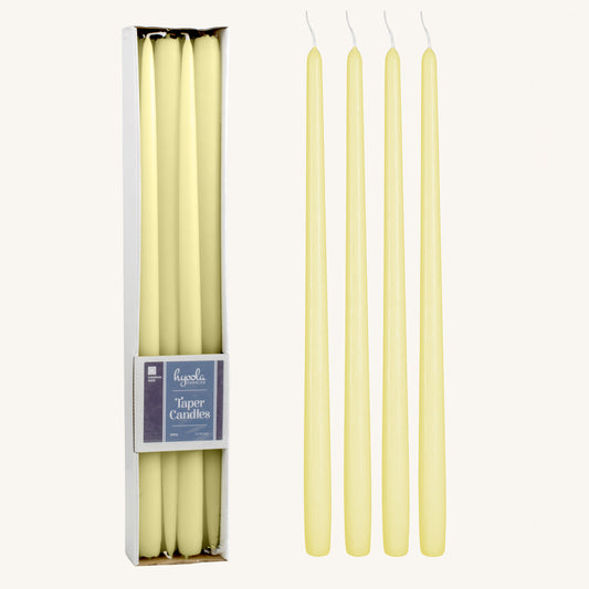 Ivory giant taper candle, 16 inch, pack of 8