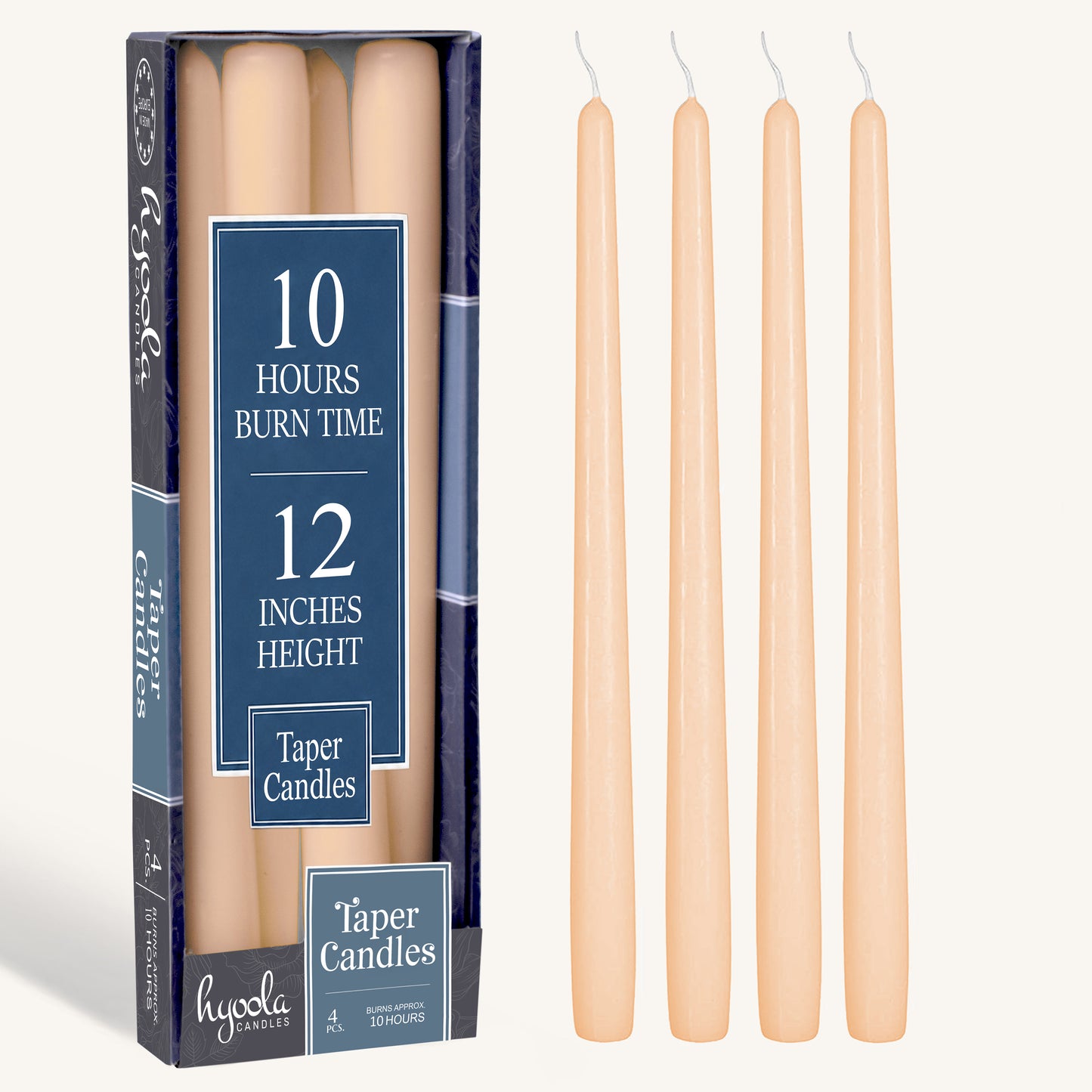 Sahara Taper Candles - 12 Inch - 4 Pack