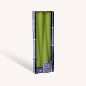 Olive Green Taper Candles - 12 Inch - 4 Pack