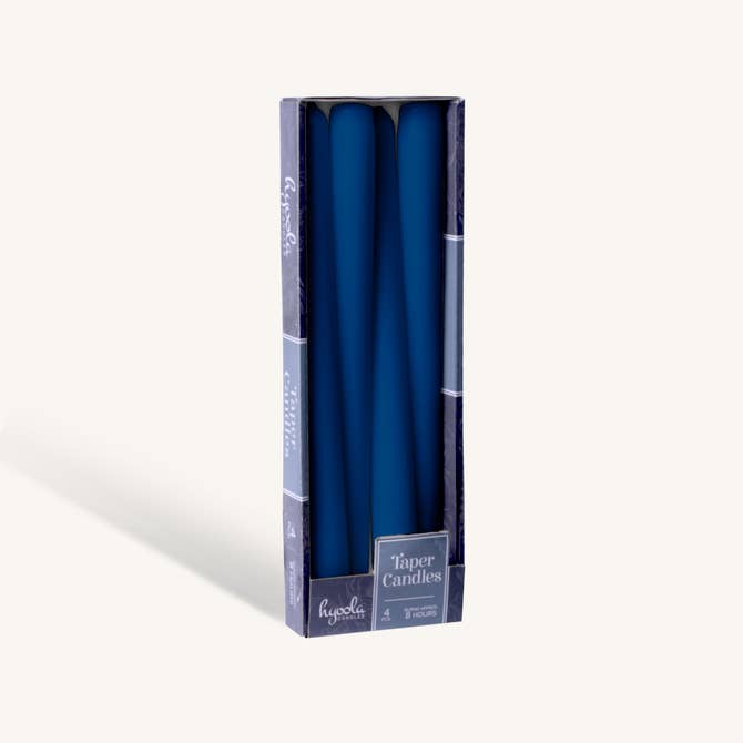 Midnight Blue Taper Candles - 12 Inch - 4 Pack