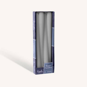 Dark Grey Taper Candles - 10 Inch - 4 Pack