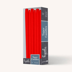 Red Taper Candles - 12 Inch - 12 Pack
