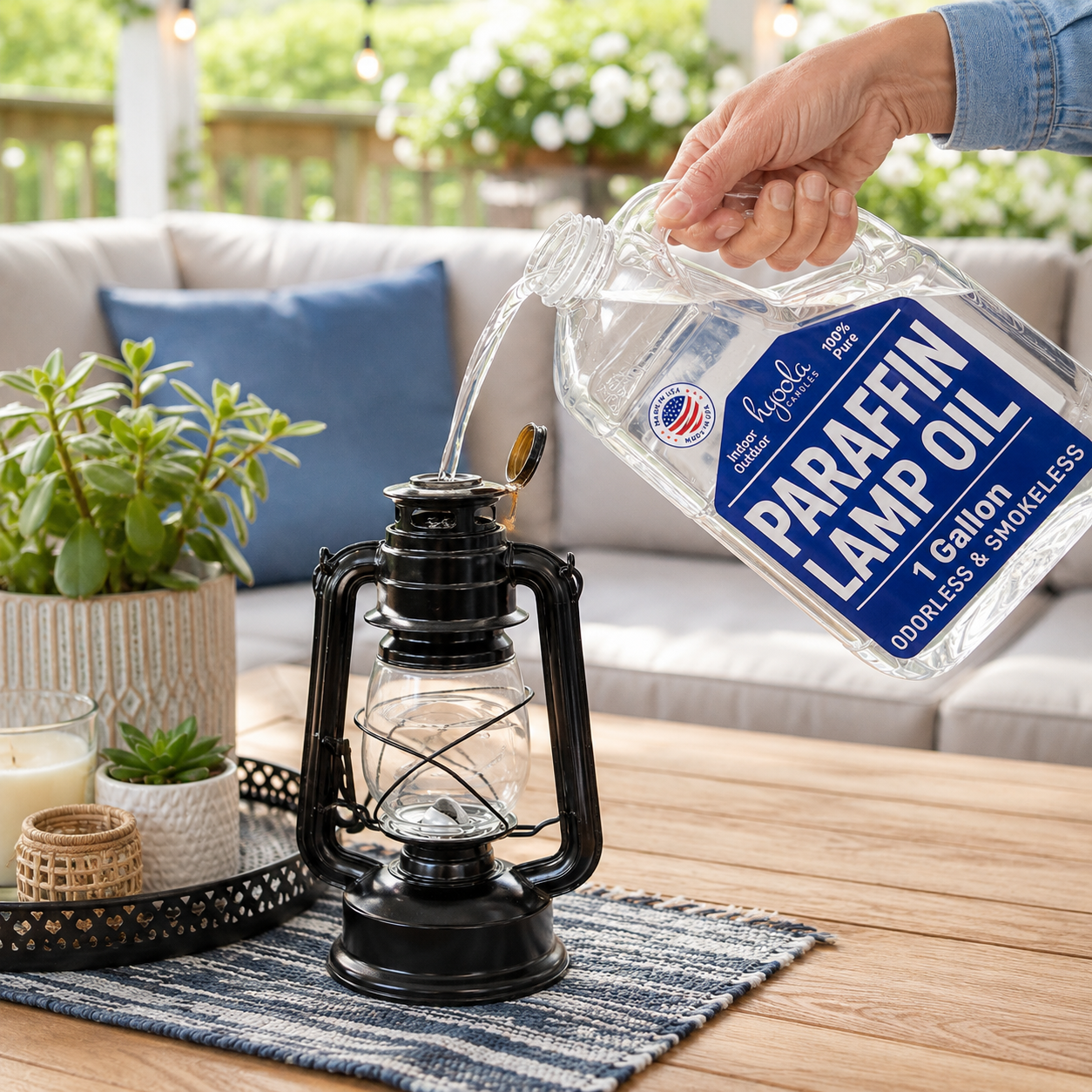 Liquid Paraffin Lamp Oil Odorless Clean Burn And Smokeless- 1 Gallon