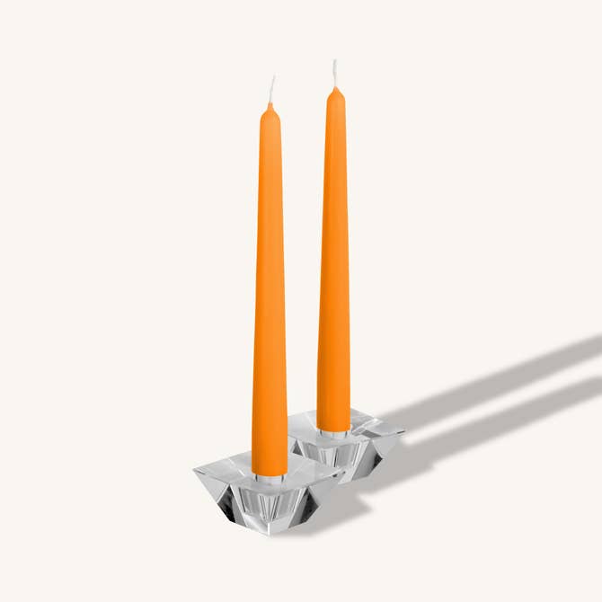 Orange Taper Candles - 14 Inch - 12 Pack