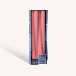 Rose Pink Taper Candles - 12 Inch - 4 Pack