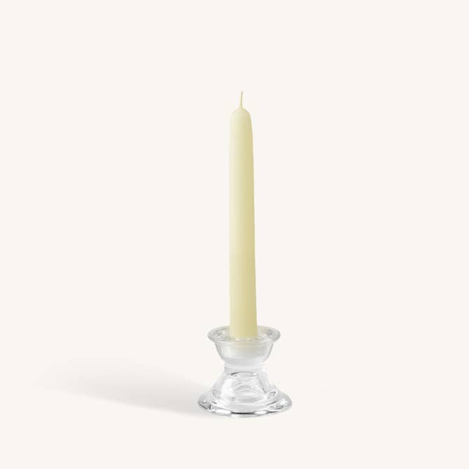 White Beeswax Candles - 8 inch - 2 Pack