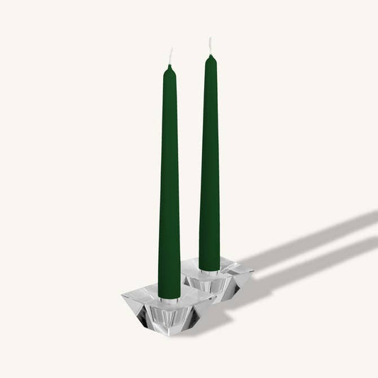 Hunter Green Taper Candles - 10 Inch - 4 Pack