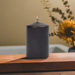 Load image into Gallery viewer, Black Pillar Candles - 2&quot; x 3&quot; - 4 Pack
