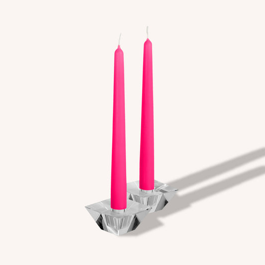 Fuschia Taper Candles - 10 Inch - 12 Pack