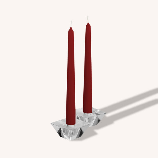 Burgundy Taper Candles - 12 Inch - 12 Pack