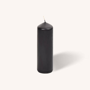 Black Pillar Candles - 2" x 8" - 4 Pack