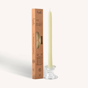 White Beeswax Candles - 12 inch - 4 Pack