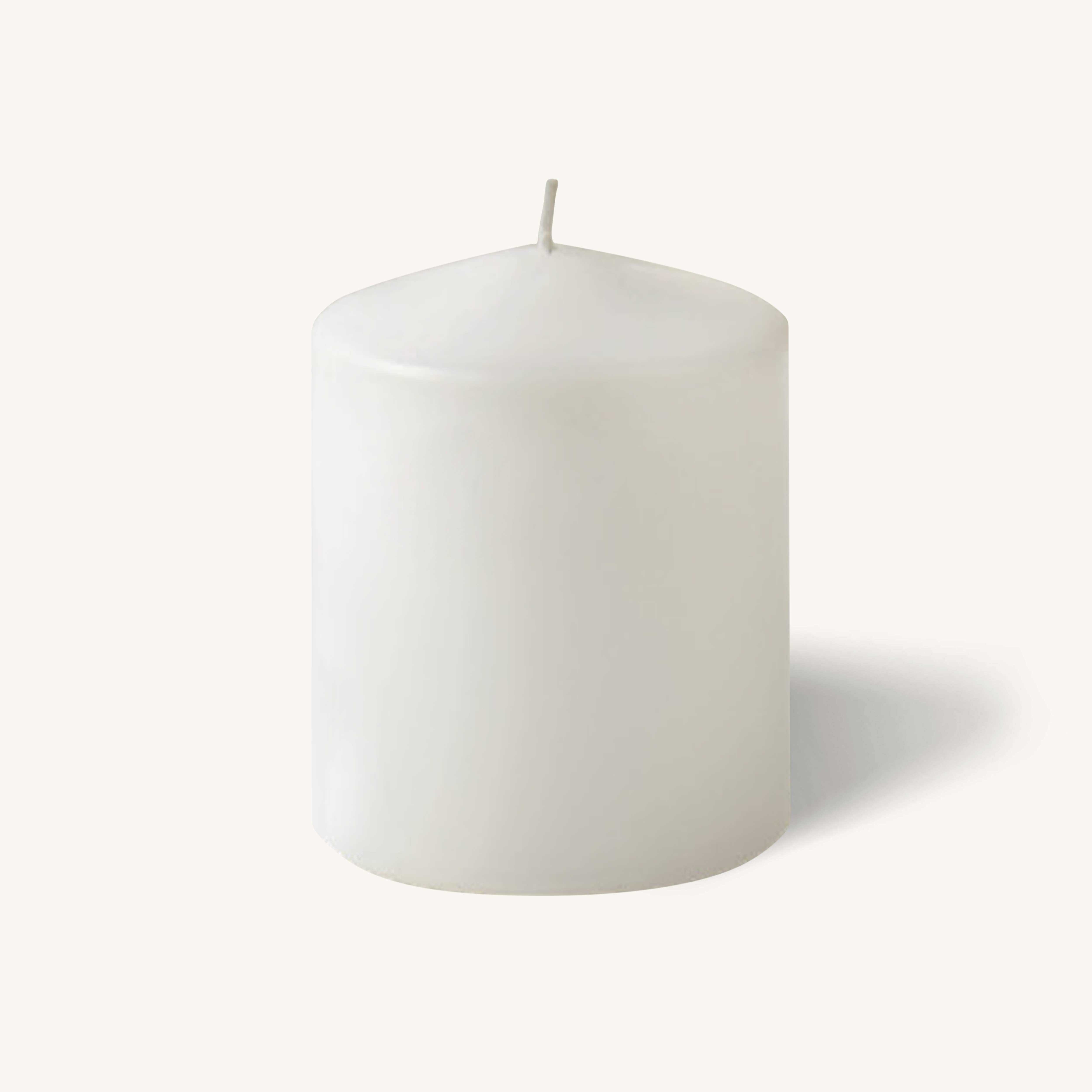 White Pillar Candles - 3" x 4" - 6 Pack