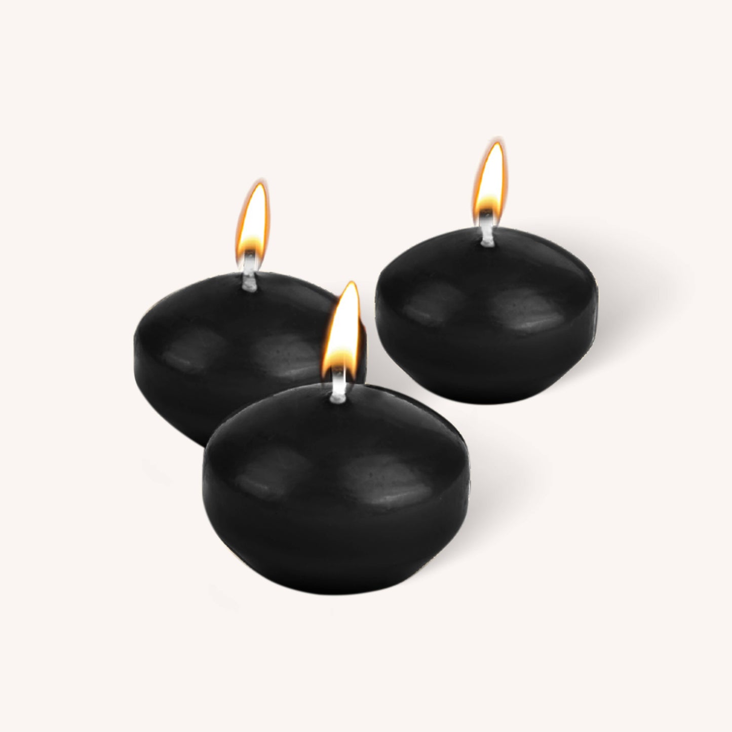 Floating Candles - Black - Medium - 20 Pack