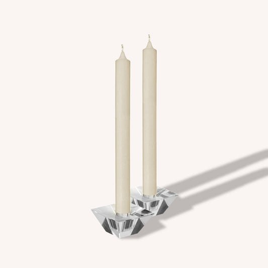 Wool White Rustic Candles - 10 Inch - 12 Pack