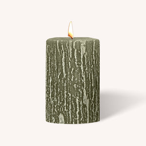 Timberline Pillar Candles - Olive Green - 2.5" x 3" - 6 Pack