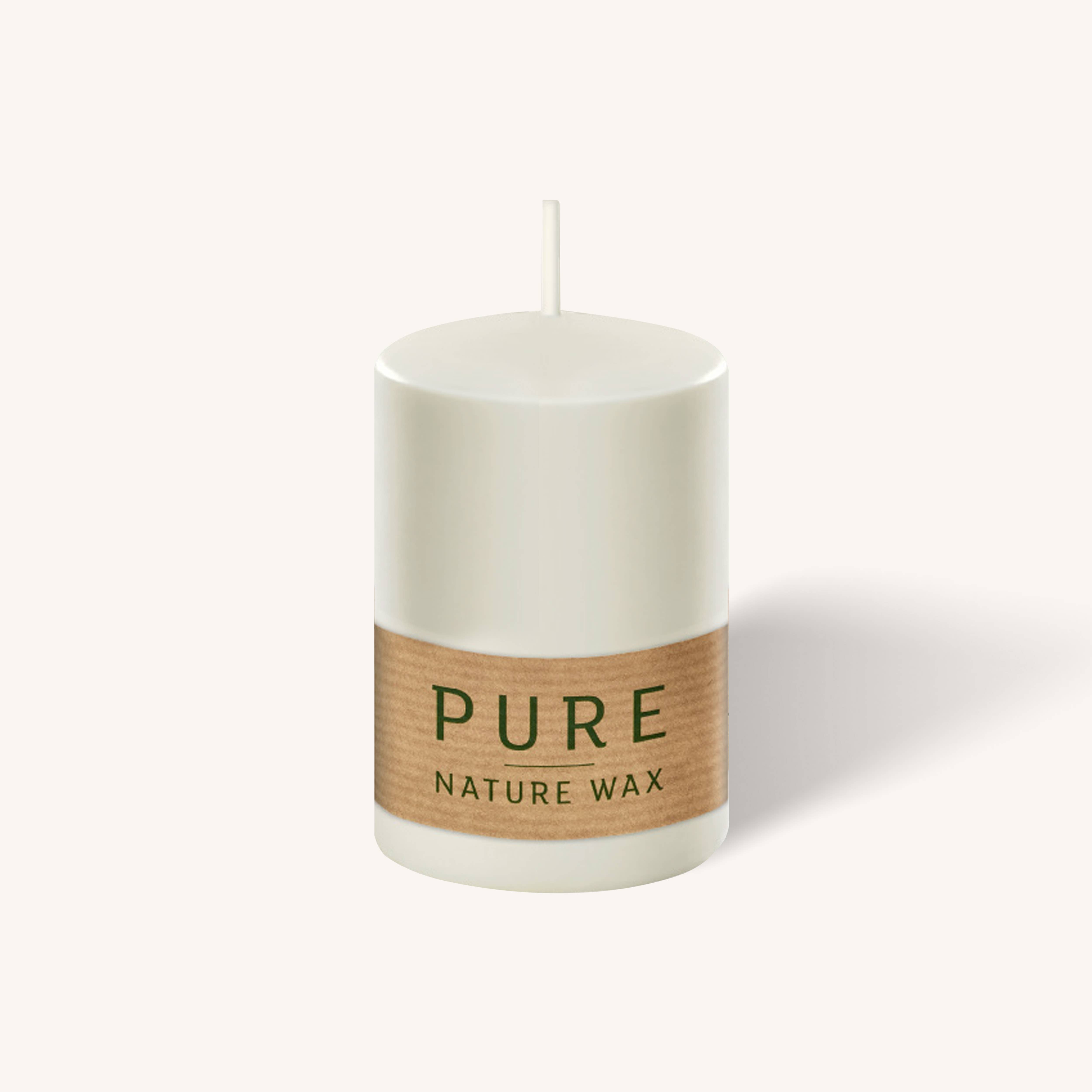 Pure Nature Wax White Pillar Candle - 2.3" x 3.5" - 4 Pack