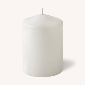 White Pillar Candles - 4" x 8" - 2 Pack