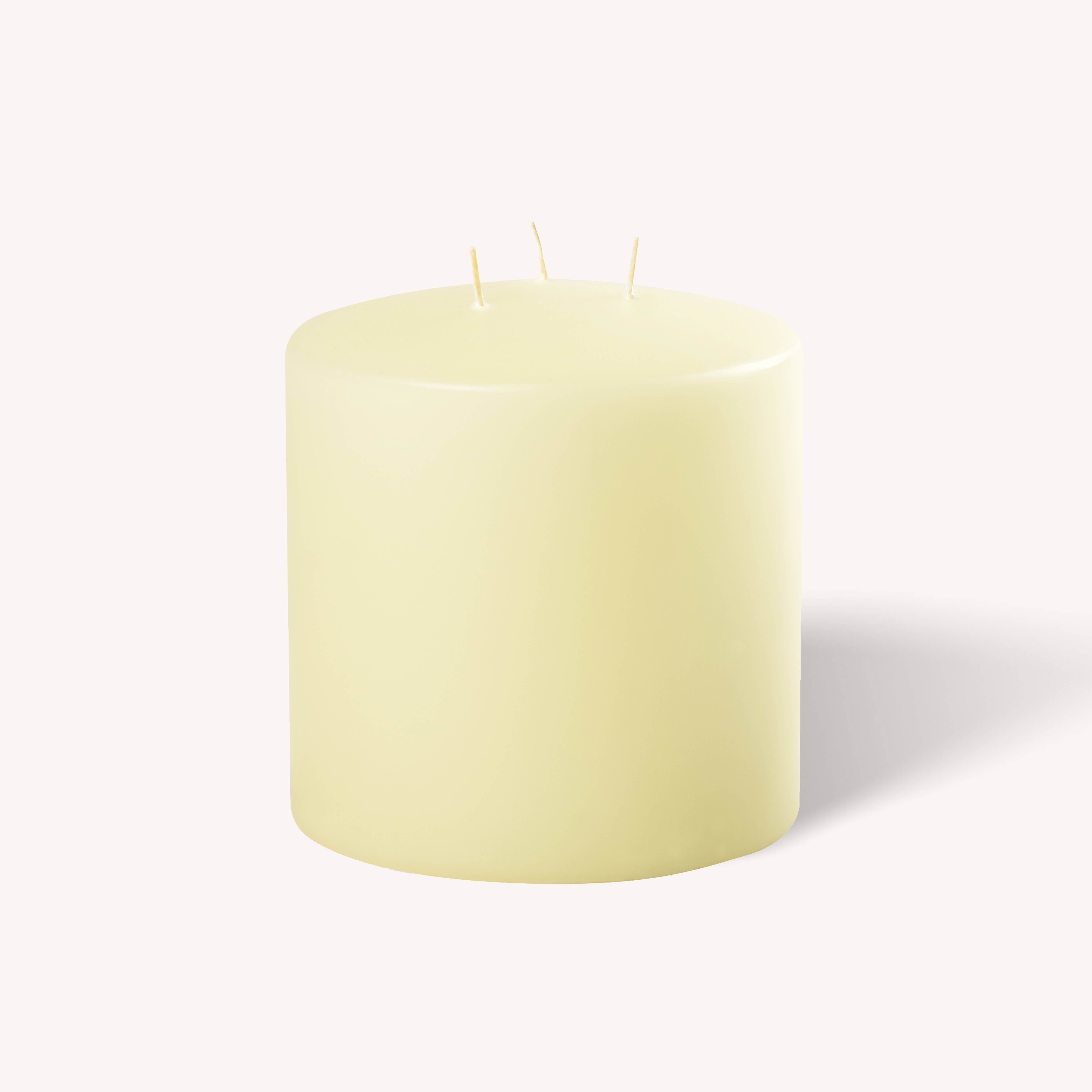 Ivory 3 Wick Pillar Candle - 6" x 6"