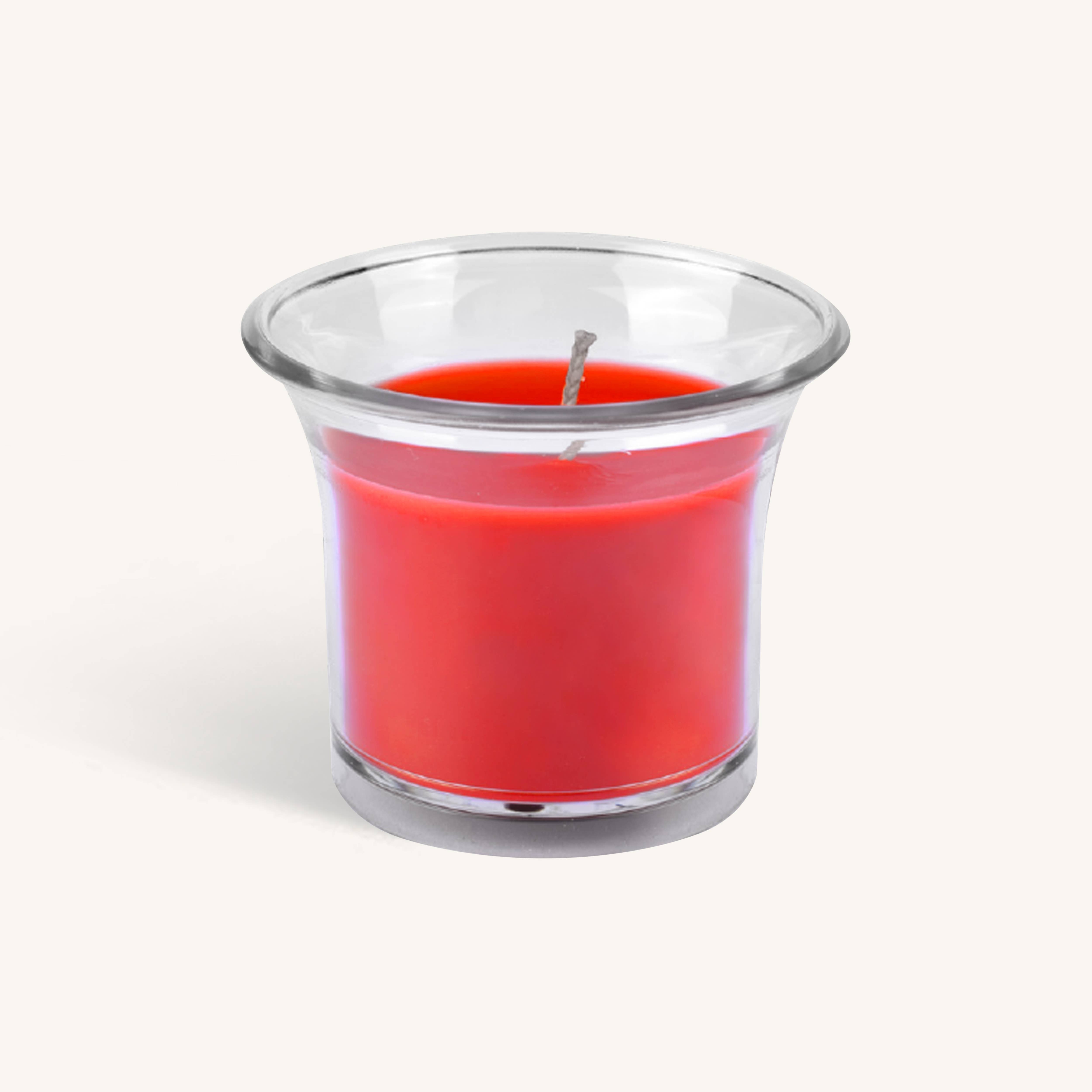 Scented Candles In Plastic Cups - Strawberry - 12Hr - 4Pk