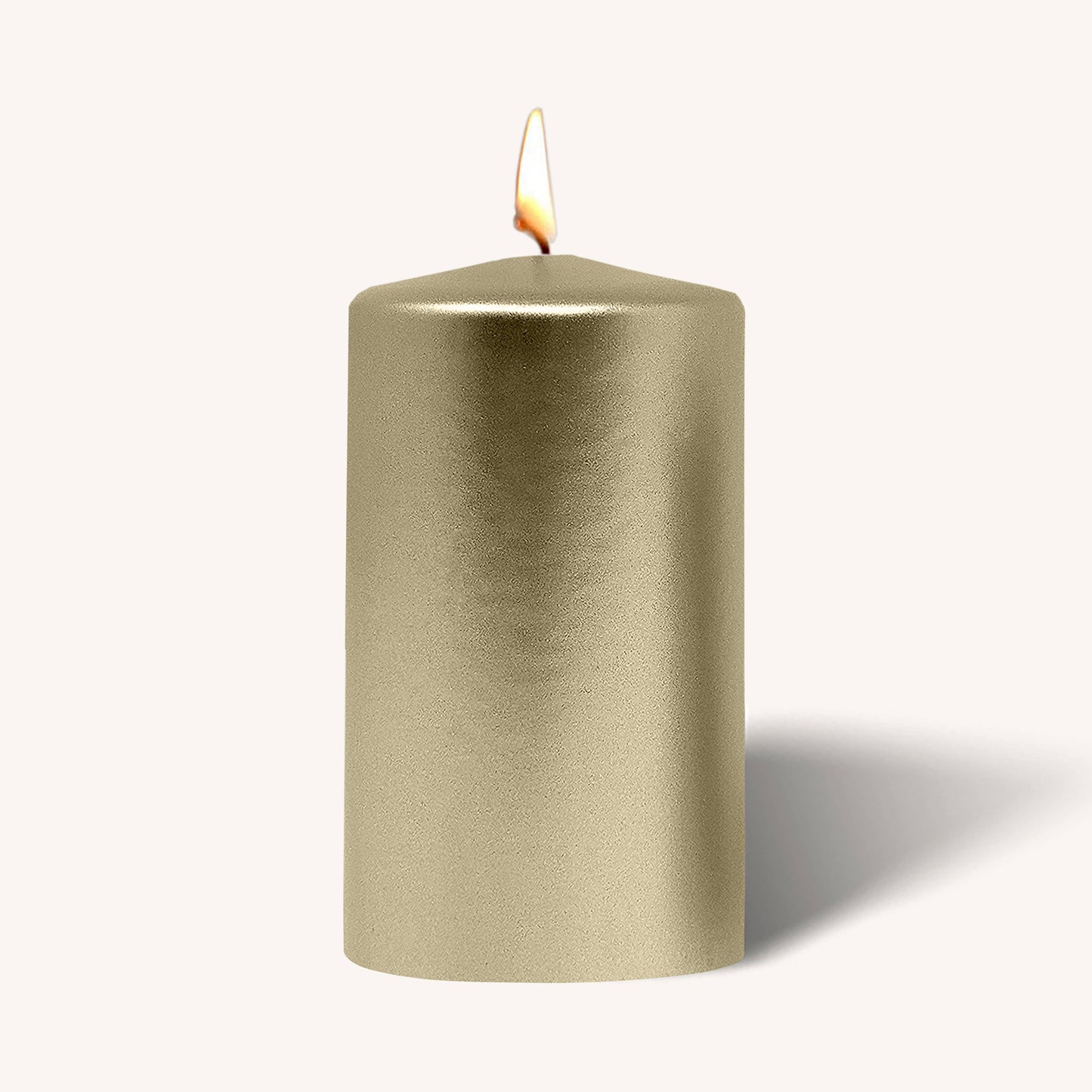 Metallic Cream Gold Pillar Candle - 2.75 x 5" - 6 Pack