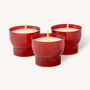 Votive Candles in Red Plastic Cups - 7 Hours - 25 Pack