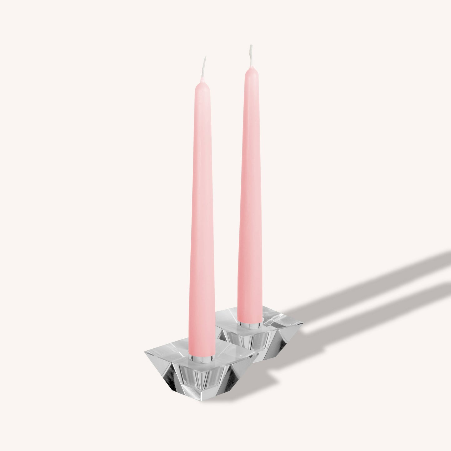 Light pink taper candle, 10 inch, pack of 12