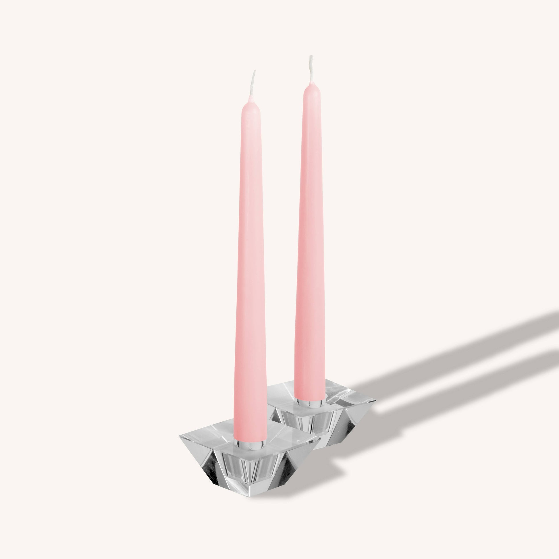 Light pink taper candle, 10 inch, pack of 12