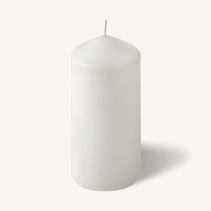 White Pillar Candles - 3" x 7" - 6 Pack