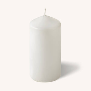 White Pillar Candles - 3" x 8" - 6 Pack